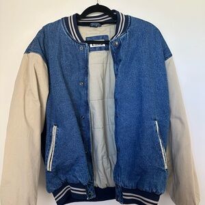 Vintage Denim Bomber Jacket